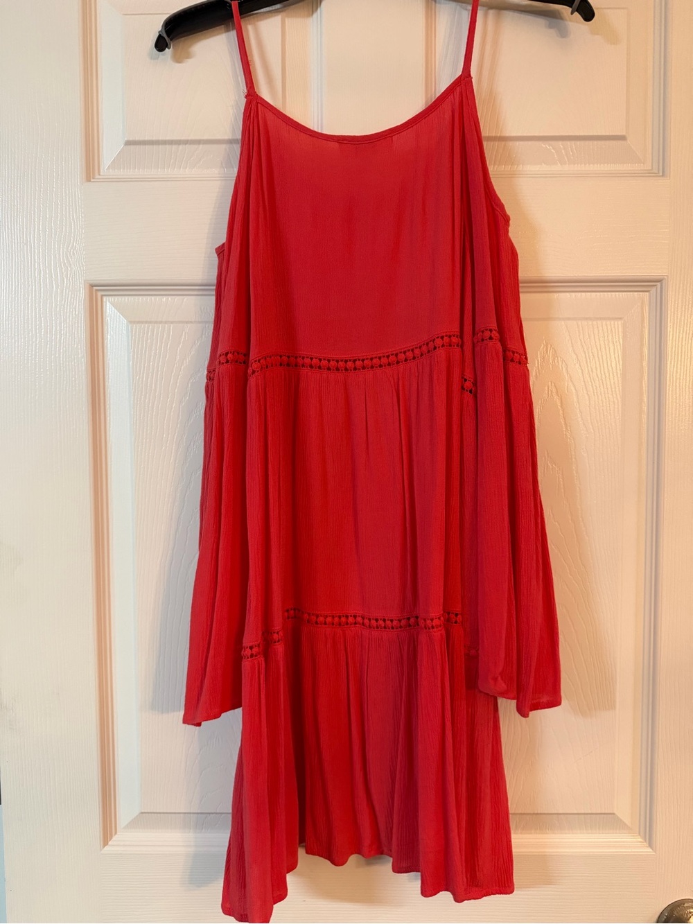 Umgee Red Cold-Shoulder Mini Dress - Picture 3 of 3